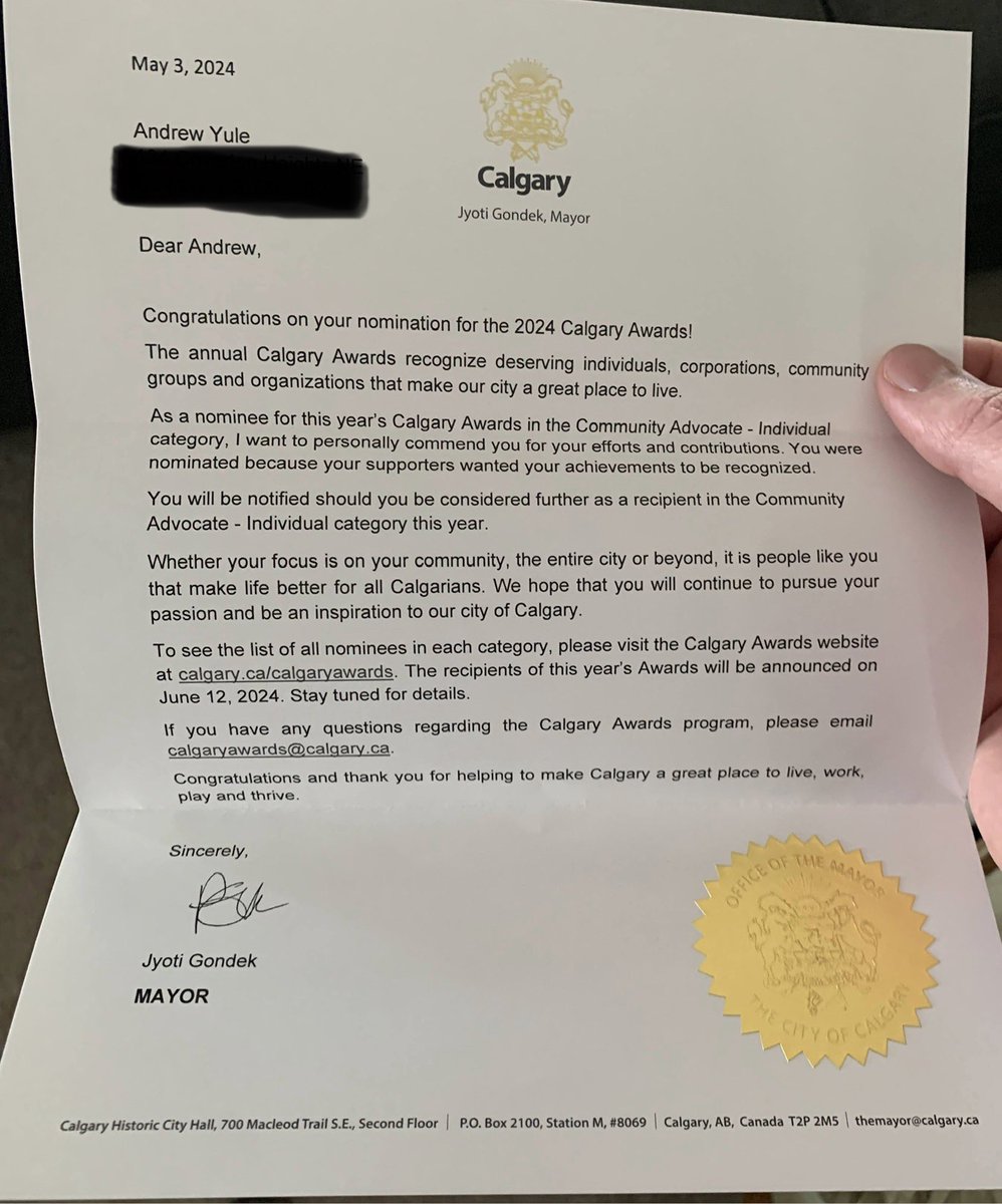 YuleLoveYYC's tweet photo. I am honoured to be listed amongst the nominees for “Community Advocate - Individual” at tonight’s #CalgaryAwards. This past year has been filled with some pretty neat advocacy opportunities and I want to thank those who contributed to my nomination.(1/4)
https://t.co/u5dZuli9Ty https://t.co/BWMOLNW6tR