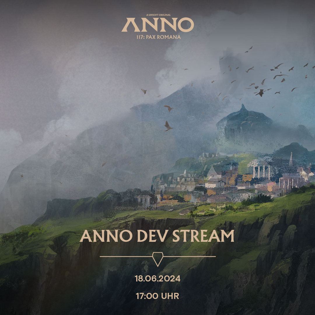 ANNO_DE's tweet photo. Streicht euch nächsten Dienstag, den 18. Juni, schonmal im Kalender an: Creative Director Manuel, Brand Director Haye und Senior Writer Matt sind im Livestream zu Gast und reden über Anno 117: Pax Romana! https://t.co/0FKKftjFN0