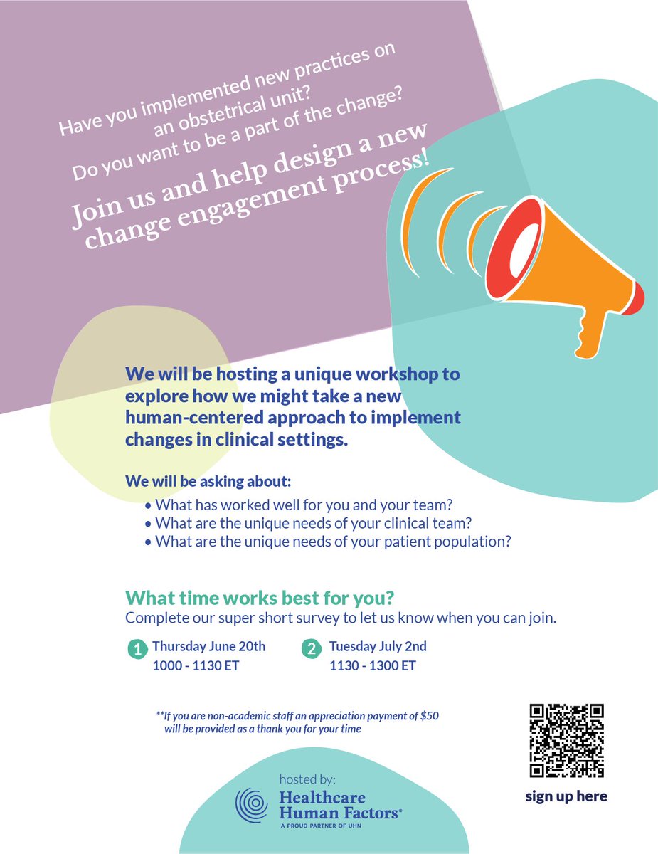 This workshop is open to all healthcare professionals. We really need your contributions! If you are leading initiatives on labor, delivery, antenatal or postpartum units, Join us! hhf.typeform.com/to/GRw2Z8Ci #Nurses #Managers #Educators #Physicians #Midwives