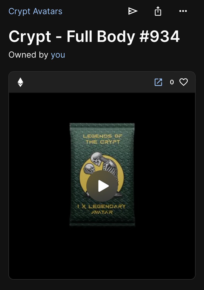 SmitdogEth's tweet image. Holy Shit!! I got lucky! Create my own Legendary or do I hold?👊😂
#CryptNFT #CryptAvatars 
#CryptLegends
@TheCrypt_Nfts
💀💎💀💎💀💎