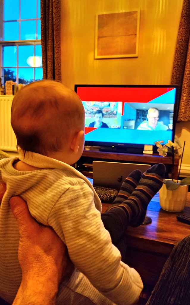 Baby Morris fascinated by the post match analysis with <a href="/campbellclaret/">ALASTAIR CAMPBELL</a> <a href="/RoryStewartUK/">Rory Stewart</a> and the <a href="/RestIsPolitics/">The Rest Is Politics</a>. #whypoliticsmatters