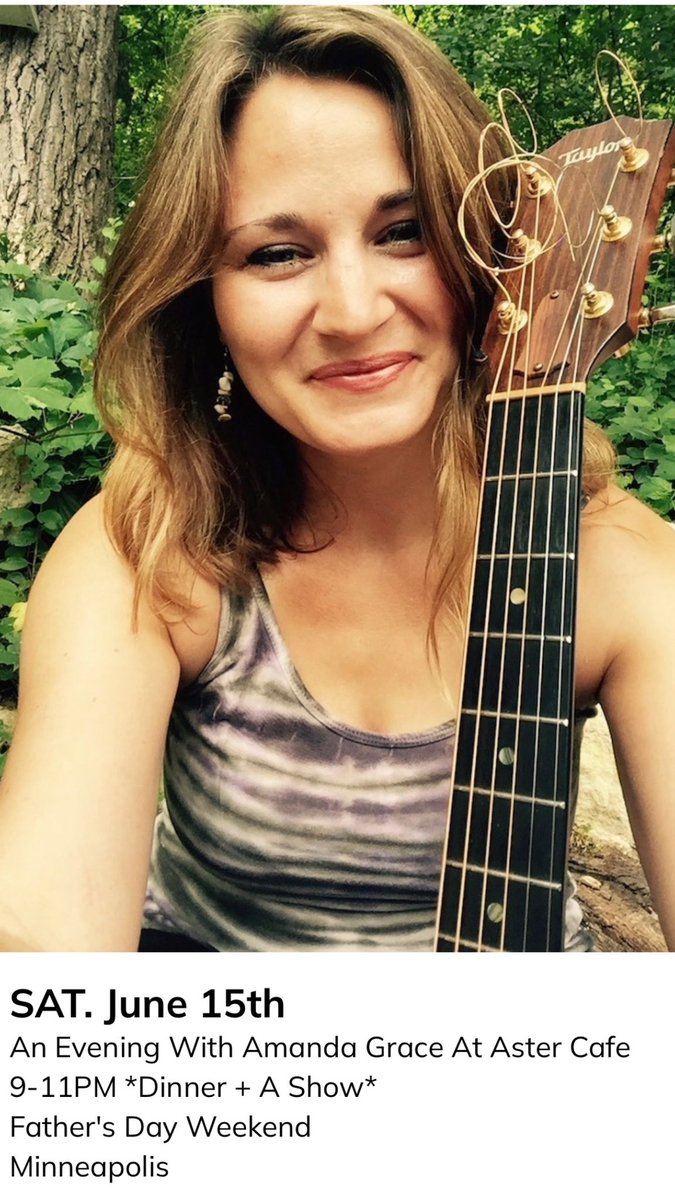 This Saturday I’m playing with some regional talent <a href="/astercafe/">aster cafe</a> from 9-11PM - Originals and Covers $20/Dinner &amp; A Show - See Linktree 💋 

#GodMorningWednesday #newmusic #fansofgrace #music #livemusic #datenight #fathersdayweekend #mn #minneasota #singersongwriter #bands
