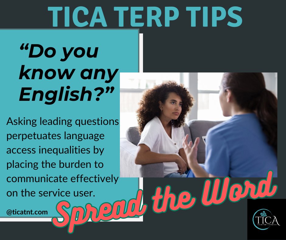 What if the question was:
1.    What are your communication needs? 
2.What is your preferred language? 
3.Would you like an interpreter? 

Let’s start asking better questions to close the health equity gap. 

<a href="/atanet/">American Translators Association</a> <a href="/NCIHC/">NCIHC</a> <a href="/najithq/">NAJITHQ</a> <a href="/cchicertify/">CCHI Certification</a> <a href="/cmicredential/">NBCMI Certification</a> <a href="/theaaite/">AAITE</a>