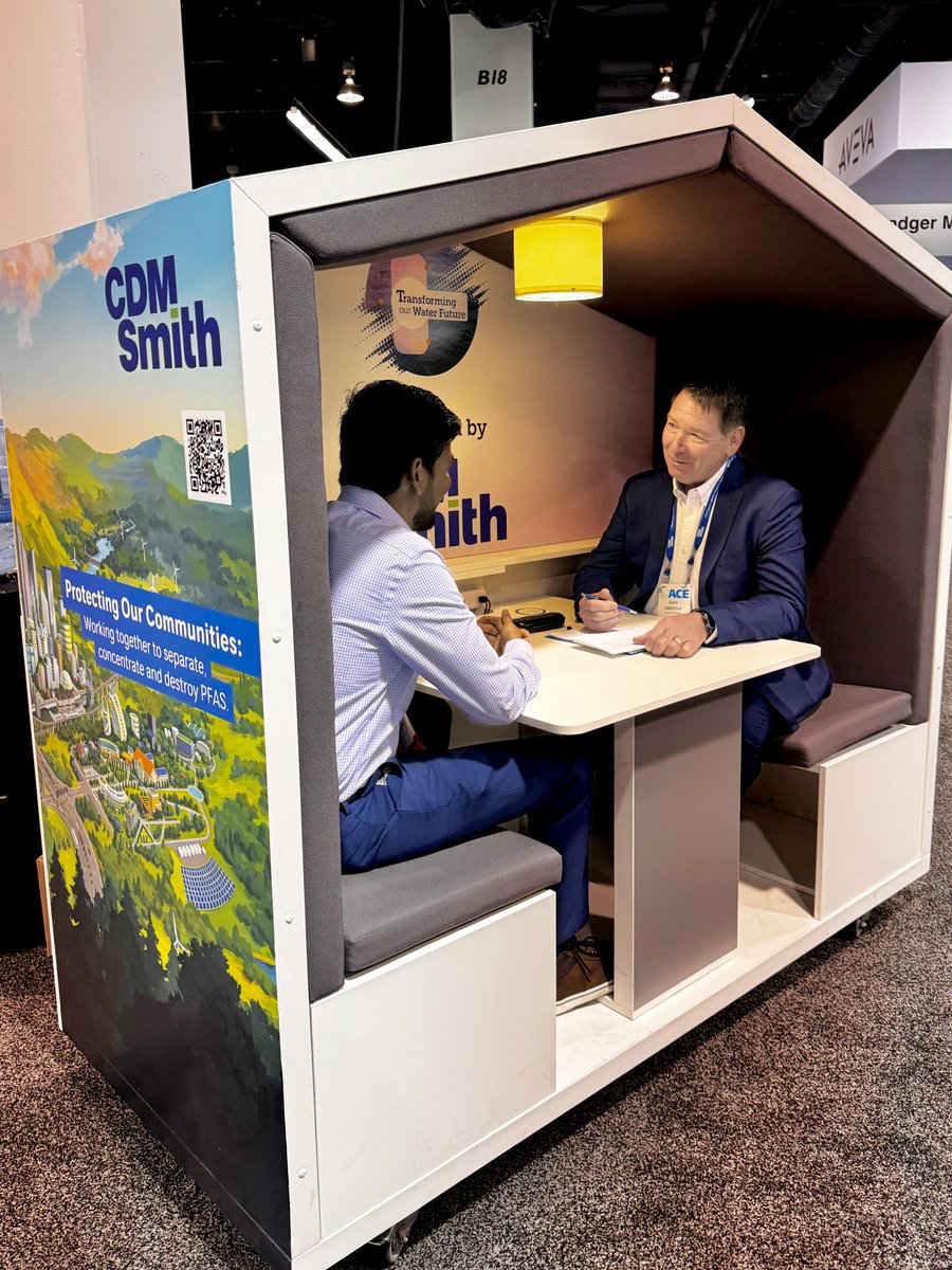 CDMSmith's tweet image. At @awwa (#ACE24) Annual Conference and Expo, CDM Smith’s futurists are showcasing what’s happening now in our water services. 🌄 

Stay ahead of the curve and envision a new reality for our world with us at bit.ly/4b0QtQR. ☀️🌎 #NextIsNowAtCDMSmith