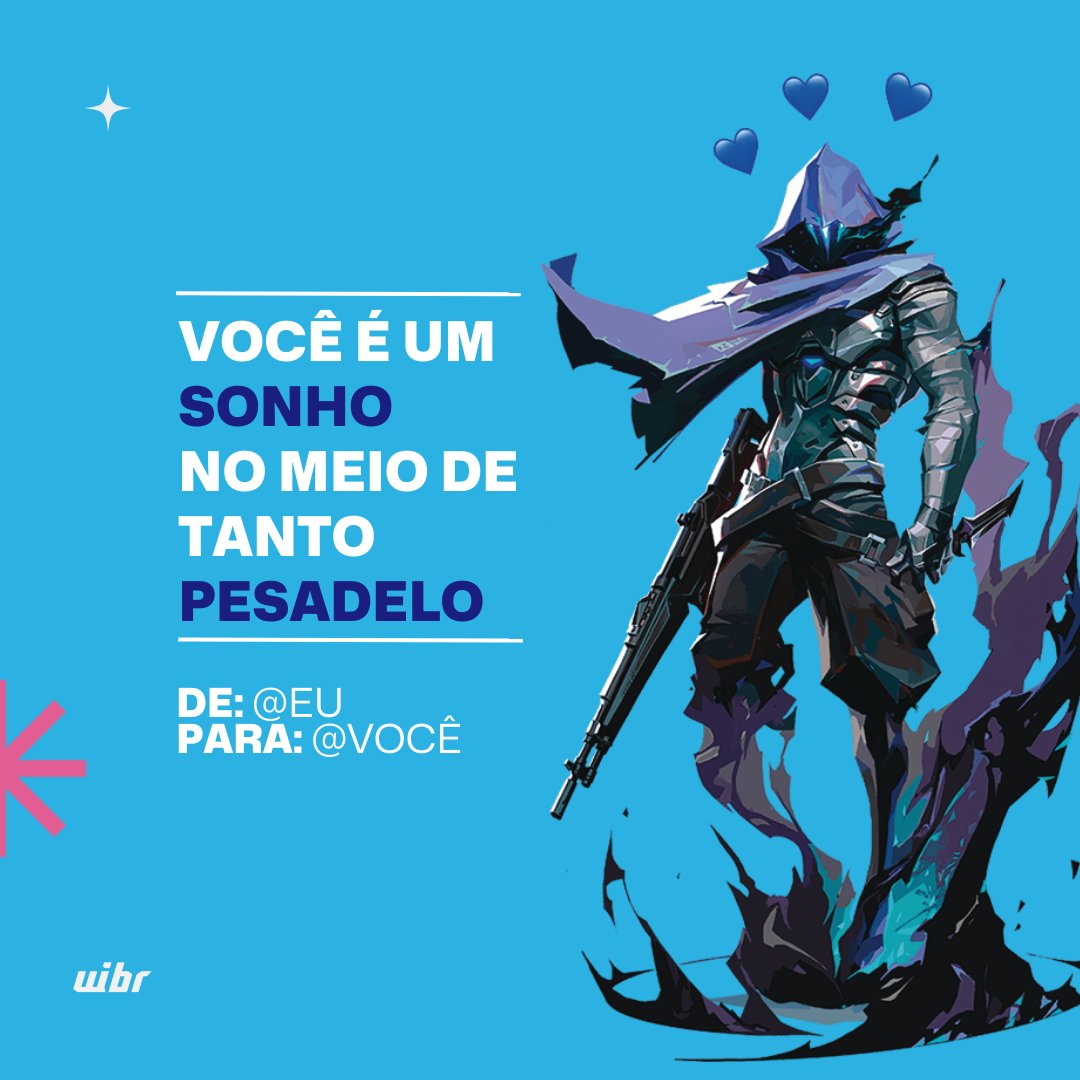 wibroficial's tweet photo. TA SOLTEIRA? Não seja por isso!🤔
Já manda esse correio elegante pra pessoa que você quer conquistar nesse dia dos namorados!💕
#diadosnamorados #WIBR https://t.co/rqnPcetXMk