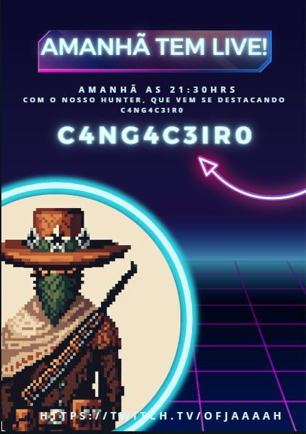 c4ng4c3ir0's tweet image. Amanhã vou participar de uma live com o monstro @ofjaaah, as 21:30, quem quiser colar, segue o link: twitch.tv/ofjaaaah
