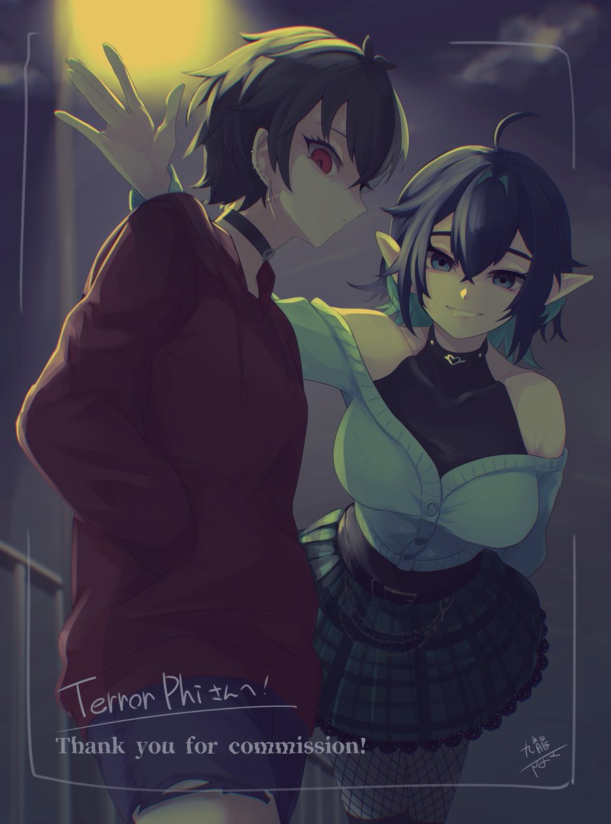 TerrorPhi's tweet photo. “Aww, leaving already? Why not stay with us a little longer?" w/ @KaikaziVT 
🎨@andkyuryuu
#kaicult #terrorphi https://t.co/xp8ymy3WLf