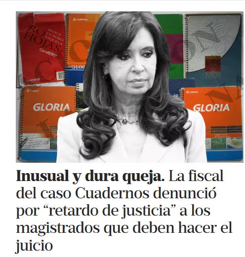 diegocabot's tweet photo. Cuatro años y medio... la fiscal de la causa #Cuadernos denunció a los jueces por "retardo de Justicia". 
Hay 160 procesados entre exfuncionarios, empresarios y prestanombres. Varios murieron, algunos asesinados. Y el juicio no empieza.

https://t.co/BcmuzbPwnc https://t.co/Vlxoel14mK