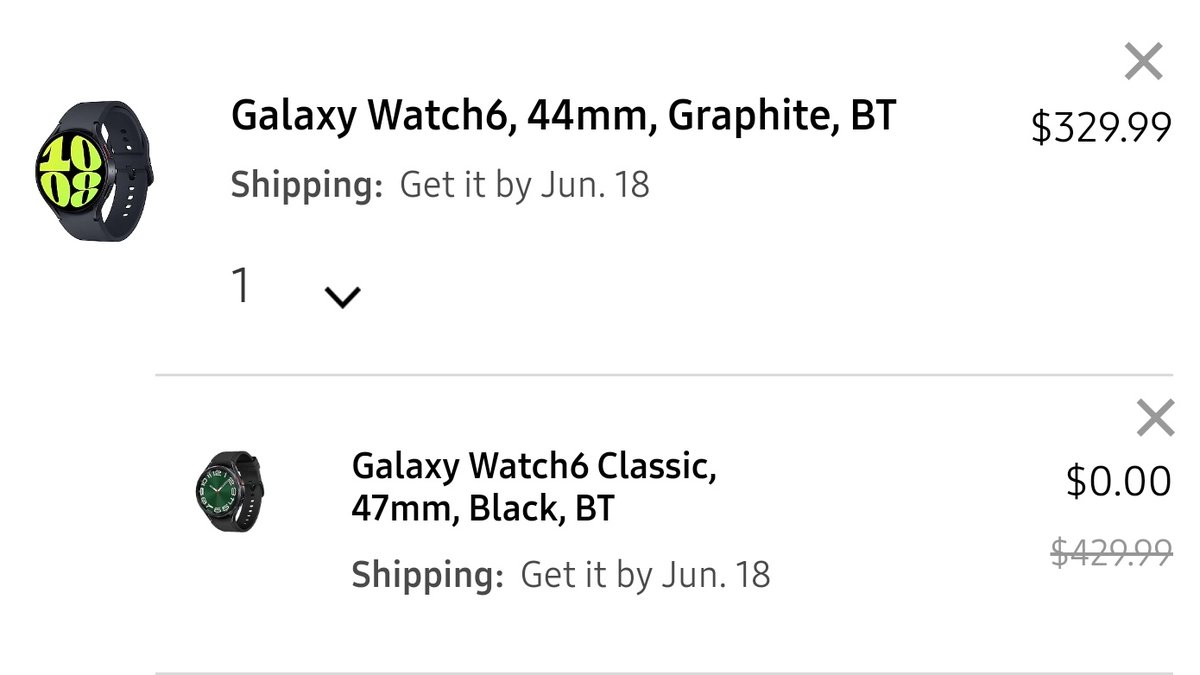 WILL SELL OUT!

BOGO FREE Samsung Galaxy 6 Watches @ Samsung ~ Includes 44mm &amp; Classic 47mm!

howl.me/cmrYQiE7oVy #Ad