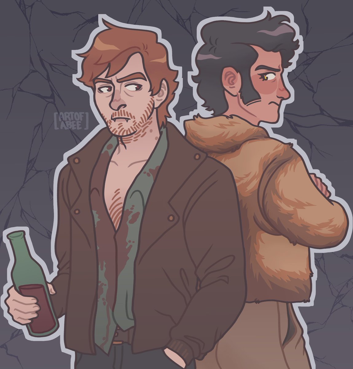 day 7 of #viantonweek ! werewolf!viago/vampire!anton :DD