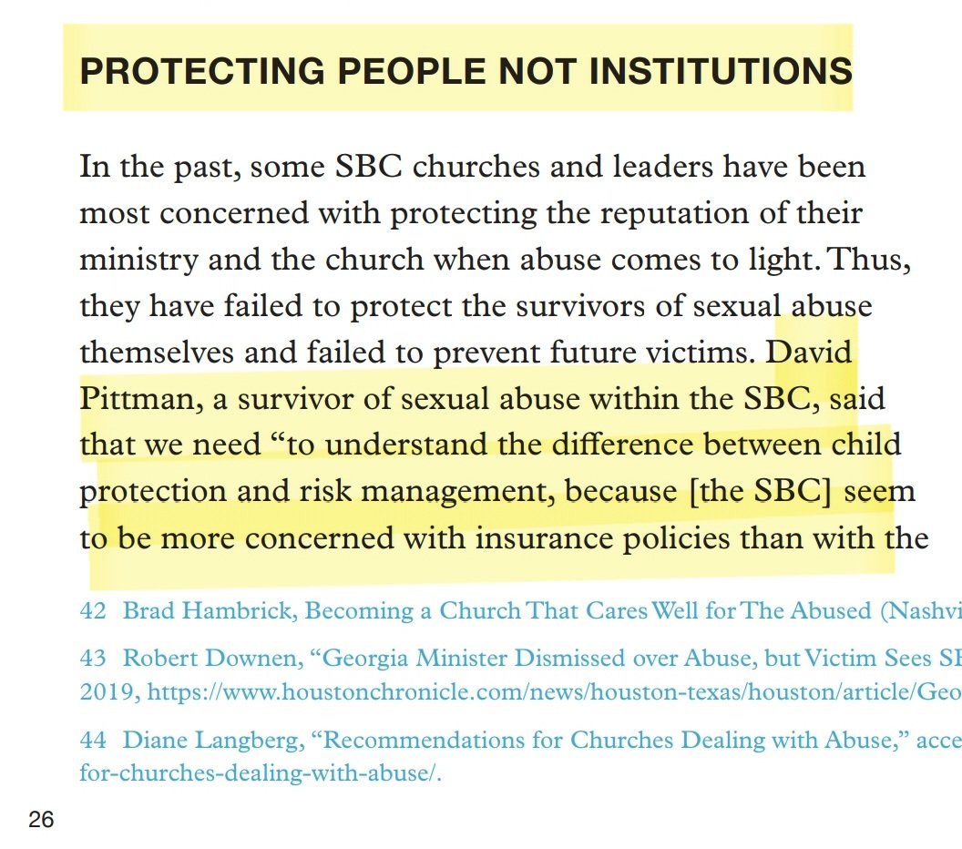 Dave_Pittman's tweet image. Ironic that @albertmohler, et al used lawyers as excuse for the #AmicusBrief. We all know the real reason (@freedomsbride)

The audacity to quote me in the Caring Well curriculum then the cowardice not to put those words into action

SBC protects the SBC, not people
#ThisIStheSBC