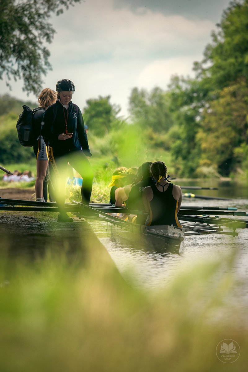 Newnham College Boat Club waiting for the gun at today's bumps