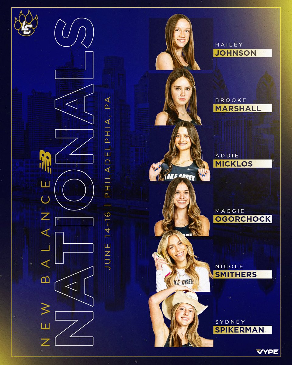 ɴᴇᴡ ʙᴀʟᴀɴᴄᴇ ɴᴀᴛɪᴏɴᴀʟꜱ 
ᴘʜɪʟᴀᴅᴇʟᴘʜɪᴀ, ᴘᴀ

Fri (6/14)
12:47pm: SMR (Heat 9)
2:50pm: 100m | Syd (Heat 5) 
5:04pm: 100m Semis
6:06pm: 4x800 (Heat 3)

Sat (6/15)
1:35pm: 100m Finals 

Sun (6/16)
2:02pm: 800m | Hailey (Heat 6)
3:54pm: 4x400 (Heat 6)

#ꜰɪɴᴅᴀᴡᴀʏ😤