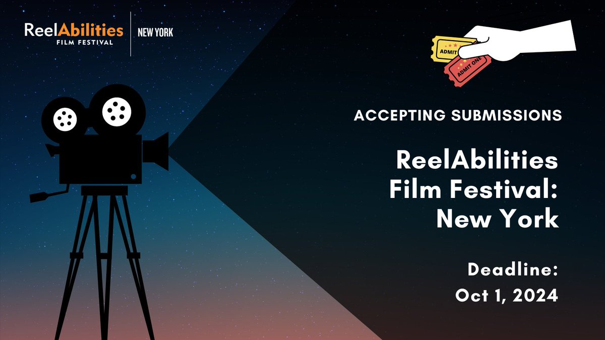KesslerFdn's tweet photo. 📽️ Submissions are now open for the 2025 Annual @ReelAbilities Film Festival: New York! If you or someone you know is a filmmaker with a disability, you can submit at: https://t.co/JezjmCIPTU
#Inclusive #Disability #PwD #ReelAbilities #FilmFestival https://t.co/3zUh0eK5jr