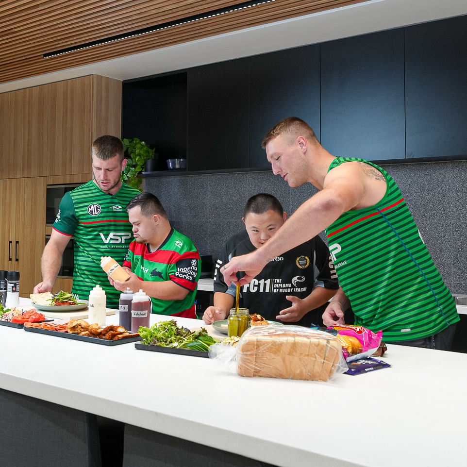 The wonderful people from Get Down with Sean and Marley spent some time with the <a href="/SSFCRABBITOHS/">South Sydney Rabbitohs 🐰</a>  this week in a sandwich competition. 
Full story here and video can be found on Souths app or here bit.ly/49vfhQq
