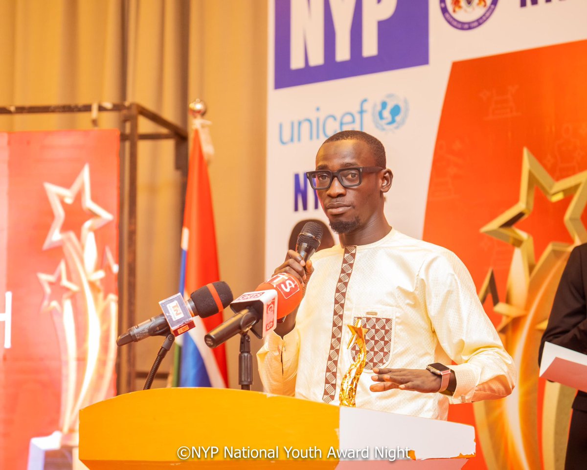 🏡 HELP-Gambia 🇬🇲 (@helpgambia1) on Twitter photo A hearty congratulations to our Deputy Executive Director, <a href="/iamdawdacham/">Dawda Cham ™</a> for being awarded The Climate Action Award at the inaugural National Youth Awards by the <a href="/GambiaNYP/">National Youth Parliament-The Gambia</a>.
We are proud of Mr. Cham and his accomplishments in the field of env. & climate change in 🇬🇲 and beyond. A hearty congratulations to our Deputy Executive Director, <a href="/iamdawdacham/">Dawda Cham ™</a> for being awarded The Climate Action Award at the inaugural National Youth Awards by the <a href="/GambiaNYP/">National Youth Parliament-The Gambia</a>.
We are proud of Mr. Cham and his accomplishments in the field of env. & climate change in 🇬🇲 and beyond.