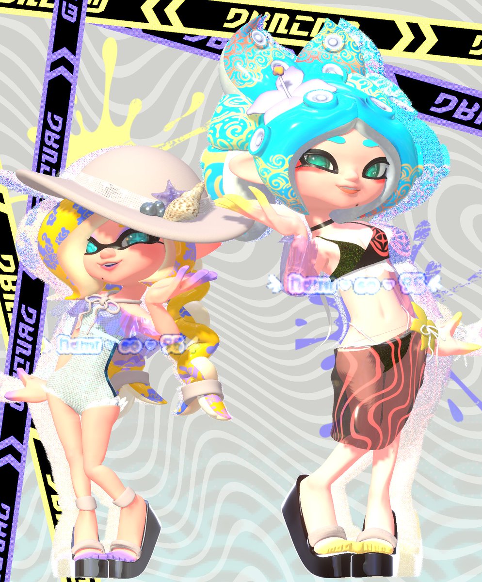 Shining Star summer night outfit ‼️

🐚🌺

#Splatoon #Splatoon3 #splatoonart #Blender3d #Shining_Star