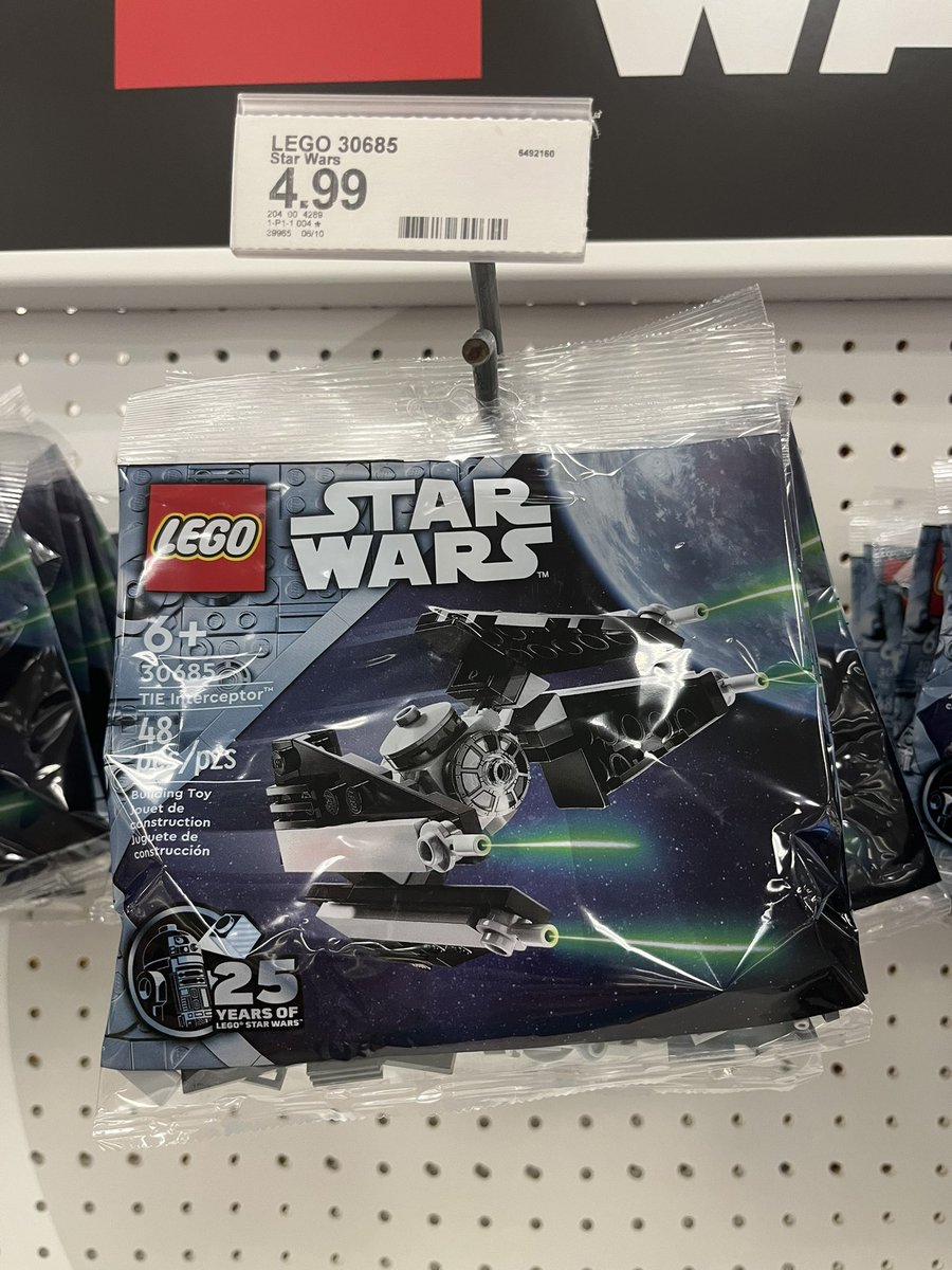 CollectCantina's tweet photo. New #LEGO #StarWars endcap at Target tonight featuring a poly bag #TIEinterceptor set for $4.99 USD. https://t.co/p7G2UAX3wo