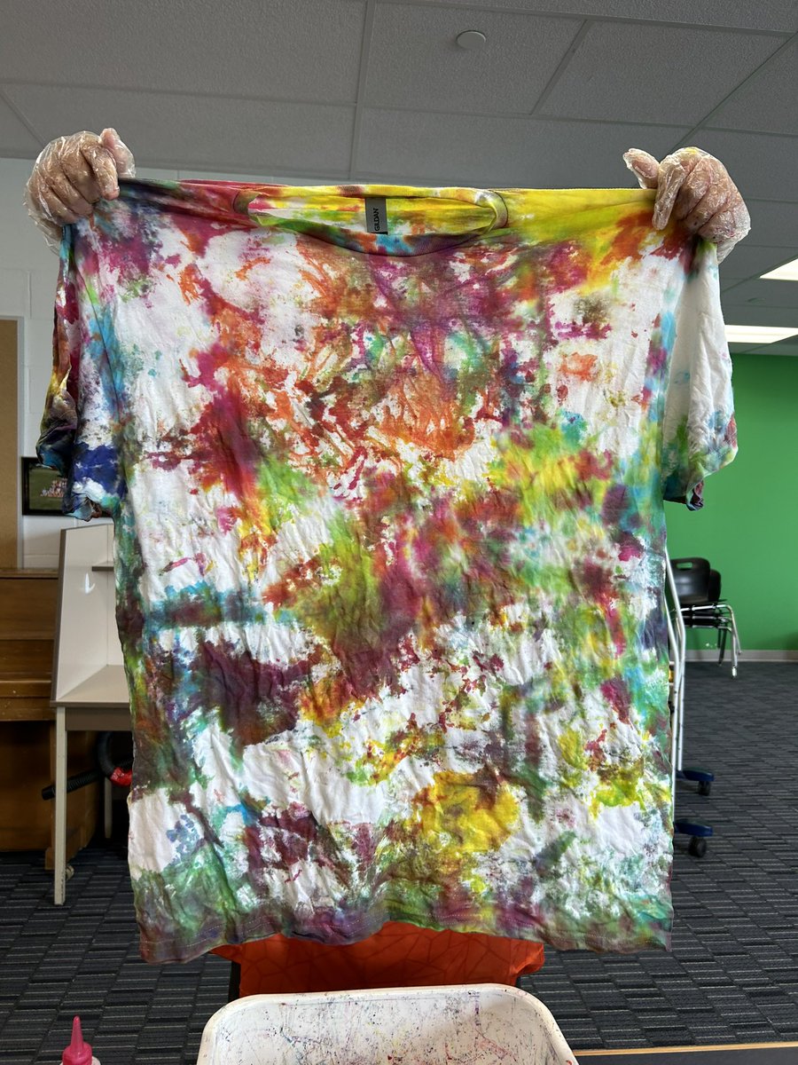 Tie-dye fun <a href="/Southview_LDSB/">SouthviewPS_LDSB</a> !! These are a few of the shirts the kids made today!
