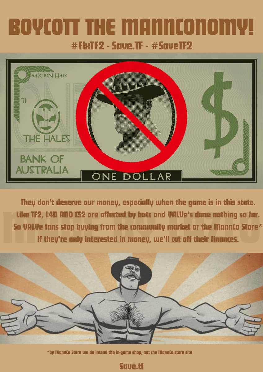 LesttLazlo's tweet image. Say no to the Mannconomy!
#FixTF2 save.tf