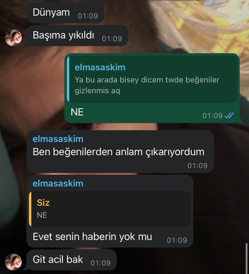 dunyamiz basimiza yikildi