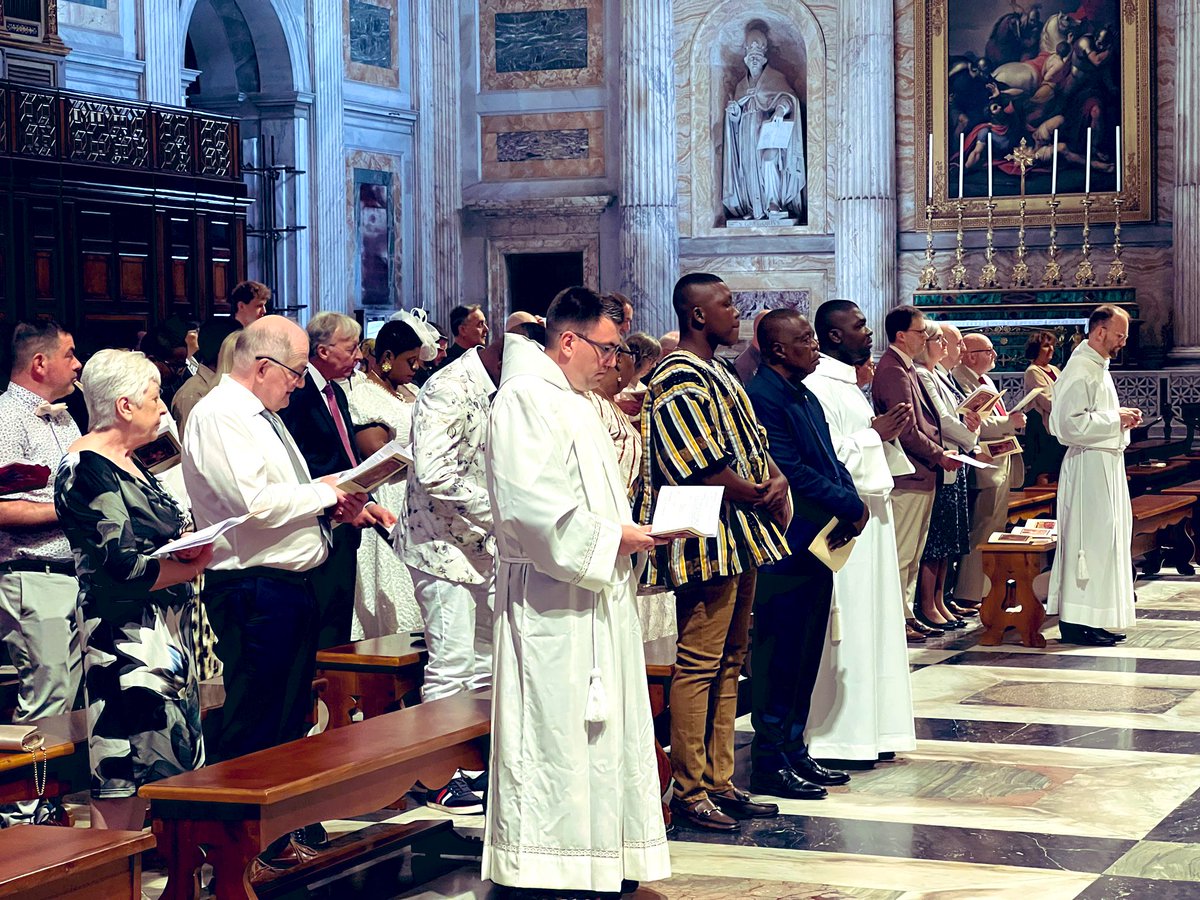 pontificalbeda's tweet image. "Called forth to serve the Lord and His people!" 

Today three of our seminarians were ordained to the Order of the Diaconate by Bishop Hugh Gilbert. 

Congratulations to Br. Louis Kwadwo Osie OSB, Br. Philip McMahon OFM and Philip Thornley of @DioecesisLoiden !