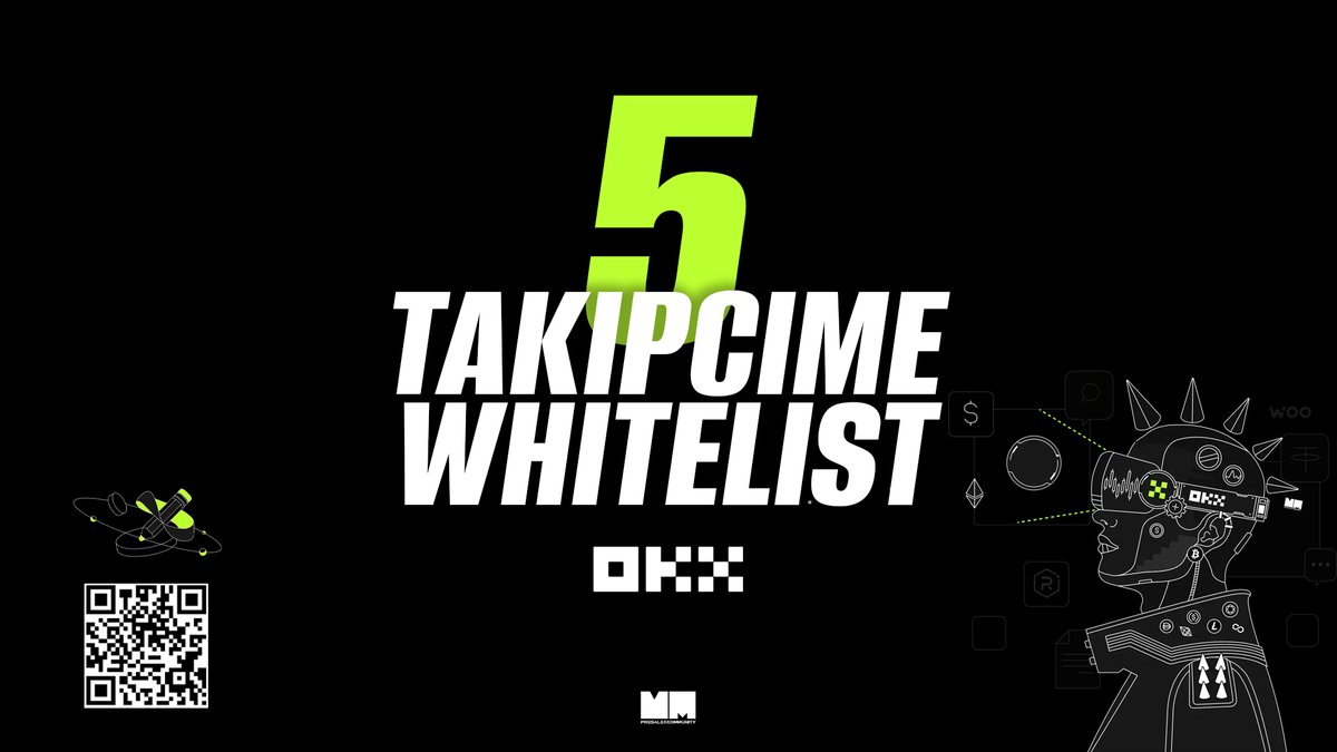 Brolar #OKXWeb3 tarafına bir etkinlik var ve bu etkinlikten şanslı 5 takipçime 3'er NFT WL hediye ediyorum. 

WL sahipleri airdrop alacak ama her WL'e maalesef airdrop düşmüyor bu nedenle kişi başı 3 tane dağıtıyorum. Hepsinede çıkabilir, hiç birine de 🔥

Katılım son derece