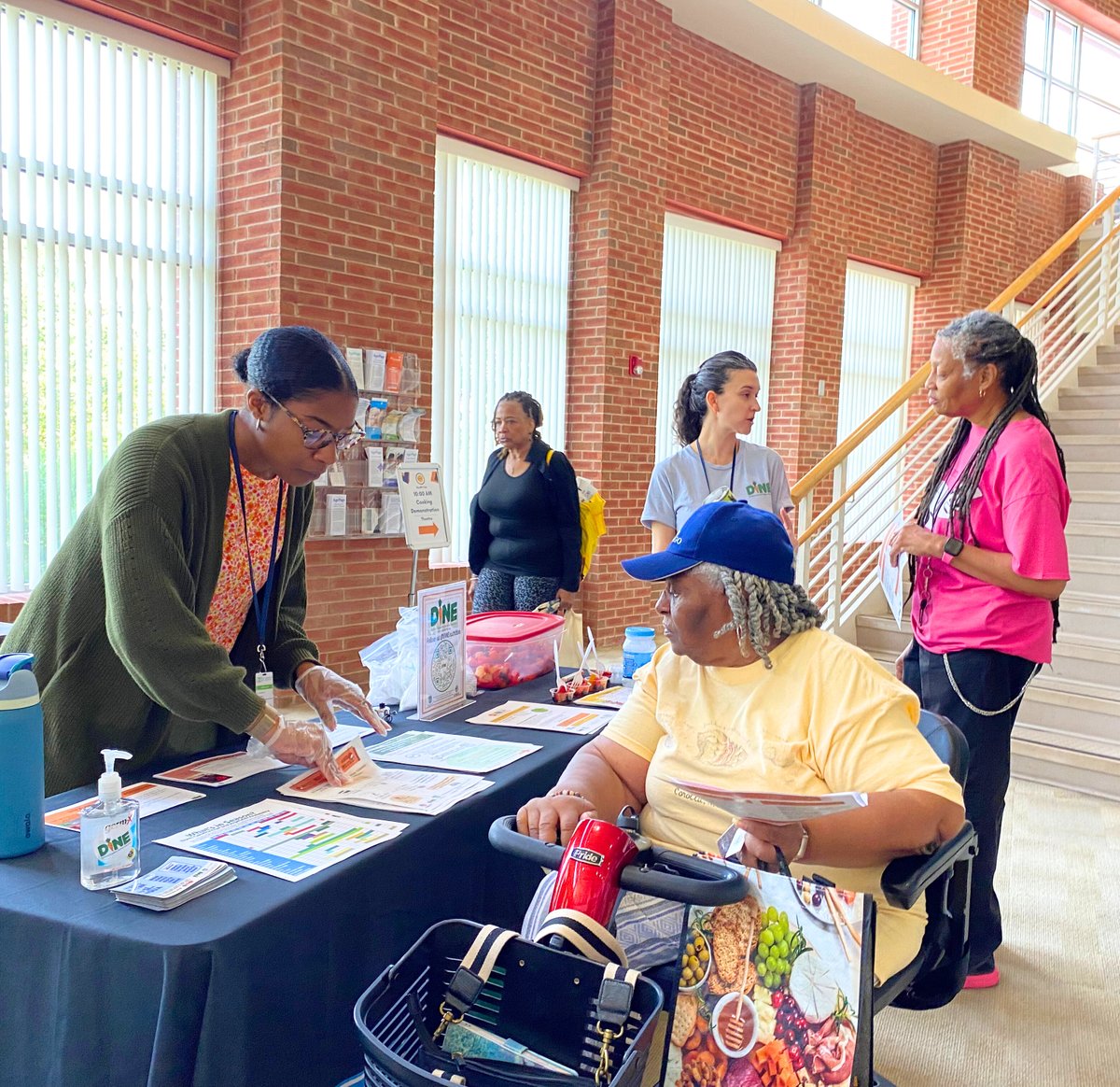 Thank you to everyone who joined us for the Health Fair today!

DCSL's Health Fair focused on older adults' health and wellness needs, providing services including  blood pressure checks, mental health resources, cooking demos, and notary services.