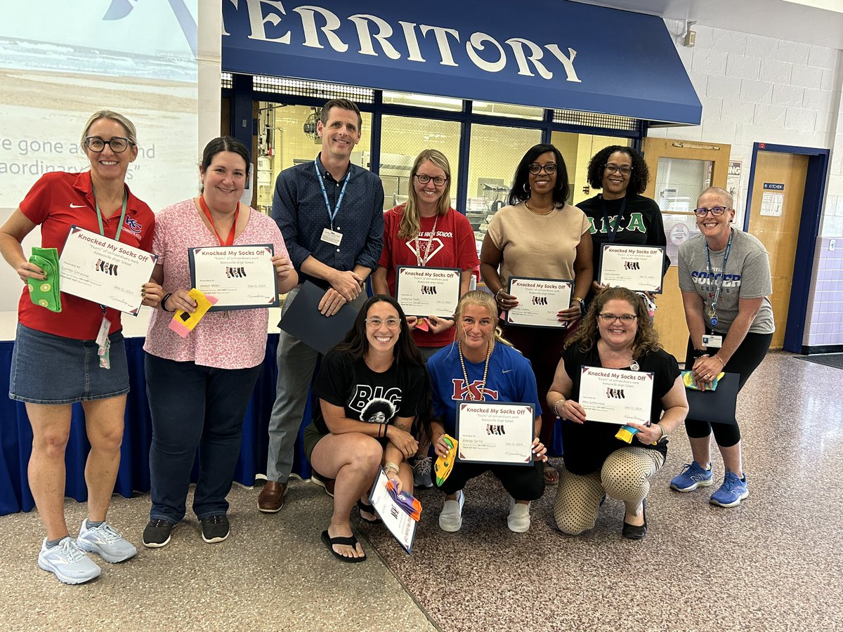 KHS_Chiefs's tweet photo. We acknowledged staff members who knocked off our socks with awesome accomplishments this year and said goodbye to teachers heading into new positions, new schools or new ventures in the coming year. https://t.co/Nw1qxp7njL