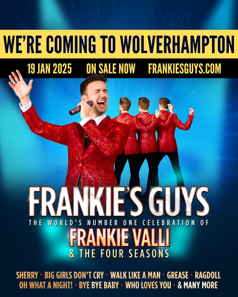 ❤️🥳WOLVERHAPTON the Frankie’s Guys Party is on the way!

We’re kicking off our 10th-anniversary tour at the Wolverhampton Grand Theatre! Who’s coming?
⁠
Click here 👇👇👇⁠
🇬🇧 Frankiesguys.com⁠
⁠
#jerseyboysband #tributeband #frankiesGuys #jerseyboys #frankievalli