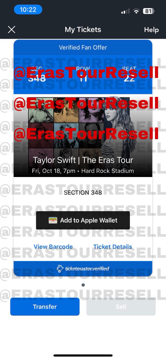 Eras Tour Resell tweet media
