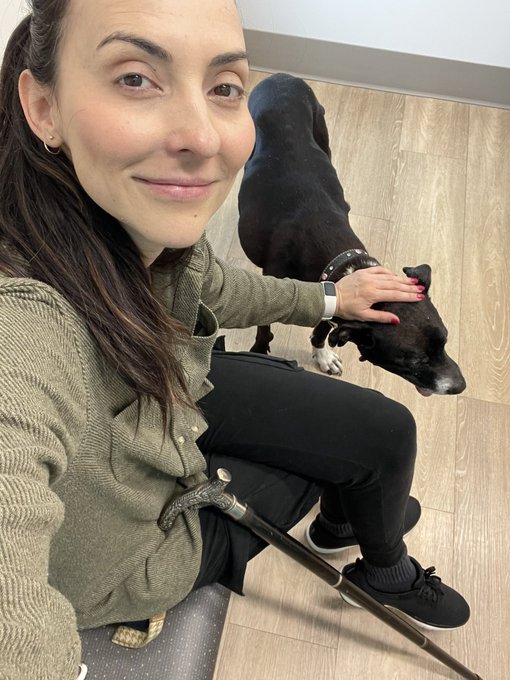Got out of the house for the first time to take my sweet Maya for her shots and check up. This dog has<a href="/tag/realloyalfans"class="tags"><span>#realloyalfans</span></a>
