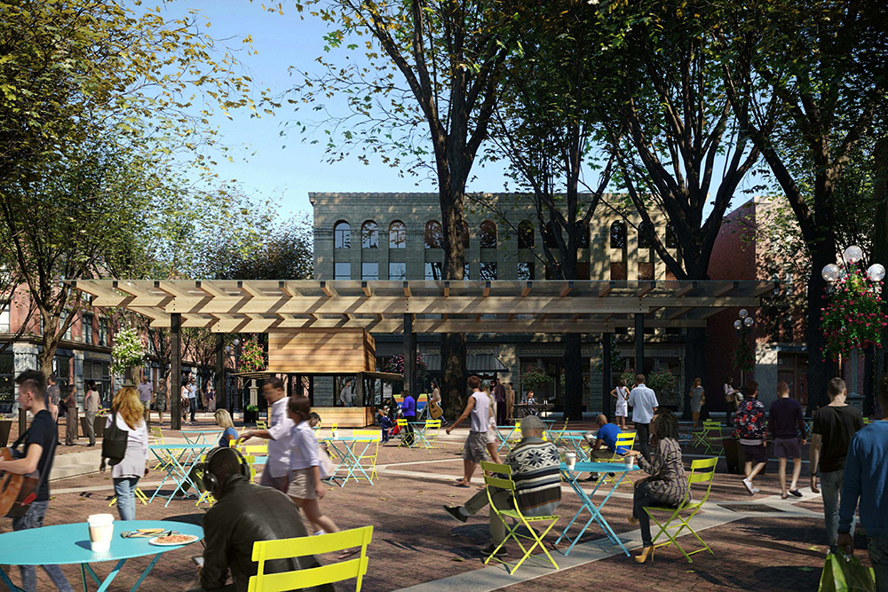 Project Highlight: This new 2,600 SF pavilion and information kiosk for Occidental Park adds a lot to this community space! The kiosk even features a glass roof which sits on glulam beams and steel columns. Learn more here: pcs-structural.com/projects/occid….
📷: <a href="/olsonkundig/">Olson Kundig</a>