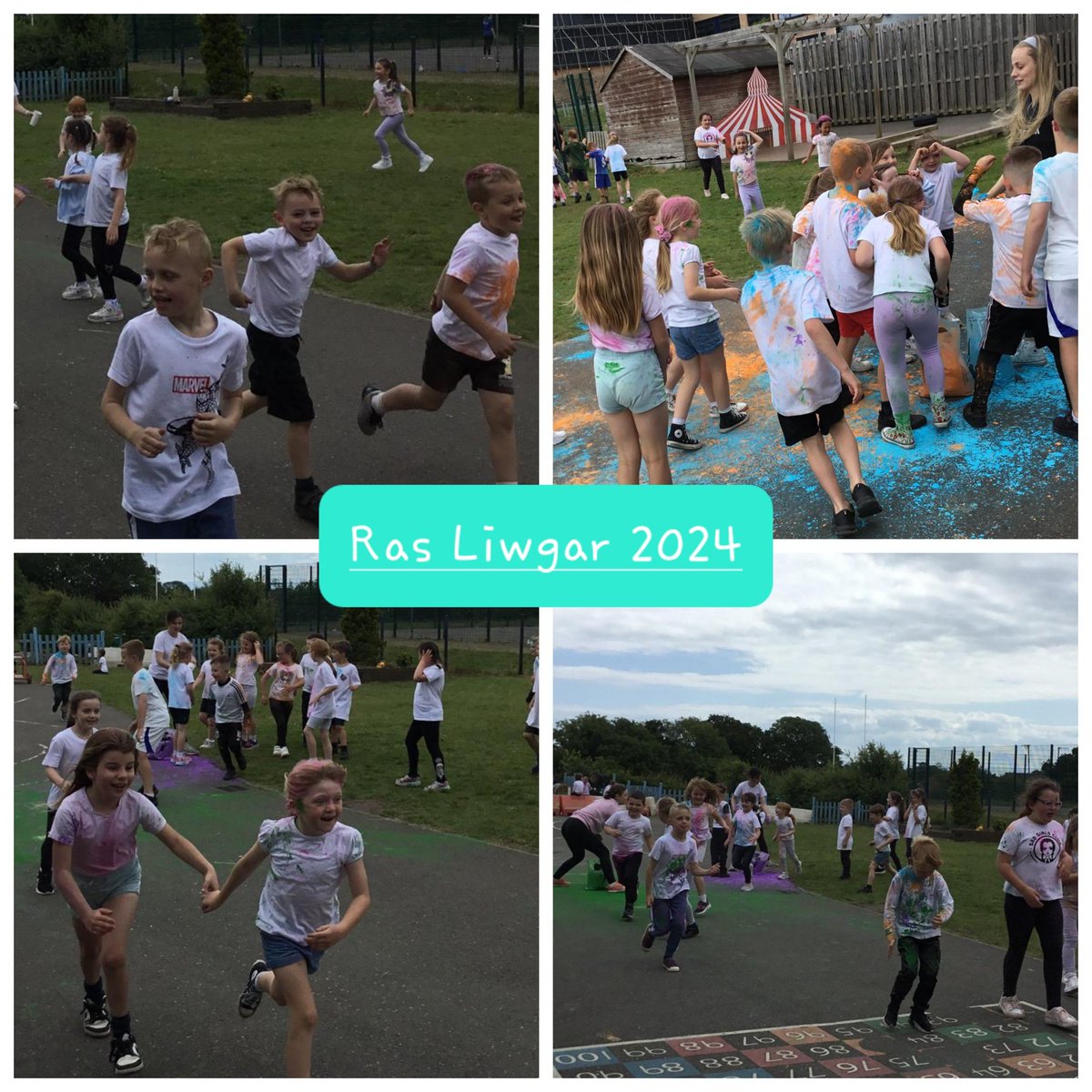 Waw! Am brynhawn! Diolch i <a href="/YFroCynraddPTA/">CRhA Ysgol Y Fro Cynradd PTA</a> am brynu powdwr paent i ni gynnal Ras Liwgar p'nawn 'ma. Cymaint o hwyl  a sbri. Diolch i bawb am noddi'r disgyblion - bydd gwobr i 1 noddwr lwcus! 🌈