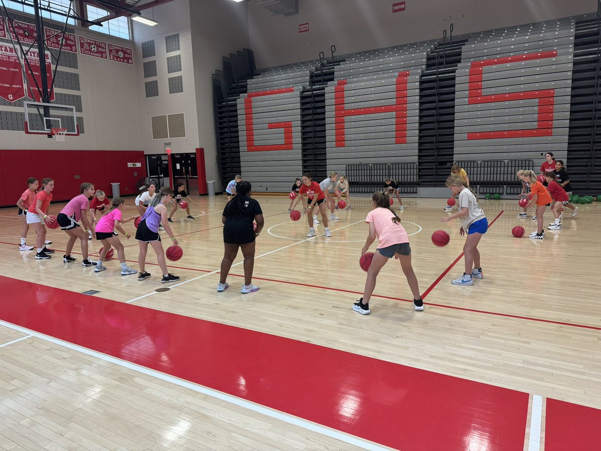 GHSTitanHoops's tweet photo. Our camp words of the day so far: 
Day 1- COMPETE 
Day 2- COACHABLE 
Day 3- COMMUNICATE 

So much progress already in such a short amount of time! We’ve even got girls in their bedrooms practicing their figure 8’s with stuffed animals 💕🧸🏀 https://t.co/12u9Z7VJU2