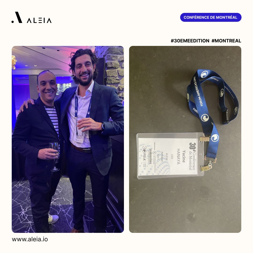 Aleia Digital (@aleia_digital) on Twitter photo Aleia a participé à la 30ème Conférence de Montréal avec notre CEO <a href="/Yacine_Hanaya/">Yacine HANAYA</a> et le directeur numérique Victor Raposo, renforçant notre leadership en innovation numérique.
Plus d'infos sur laconferencedemontreal.com
#LaConferenceDeMontreal #Innovation #Leadership Aleia a participé à la 30ème Conférence de Montréal avec notre CEO <a href="/Yacine_Hanaya/">Yacine HANAYA</a> et le directeur numérique Victor Raposo, renforçant notre leadership en innovation numérique.
Plus d'infos sur laconferencedemontreal.com
#LaConferenceDeMontreal #Innovation #Leadership