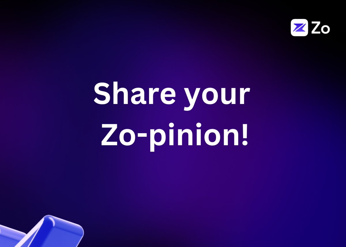 joinzo's tweet photo. Our puns might be pun-ishing, but let not your Z-opinions on Zo be so!
Share some love and let us know how we’re doing. Link for feedback: https://t.co/NkeCppAO8n

#ZoFeedback #ZoCommunity #JoinZo https://t.co/5QftdZRC4Q