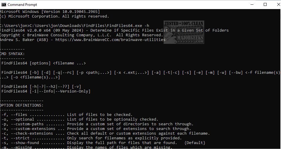 majorgeeks's tweet image. New! FindFiles is a Command Line tool for searching for specific #files within a designated group of #folders.
majorgeeks.com/files/details/… #freeware #filemanager