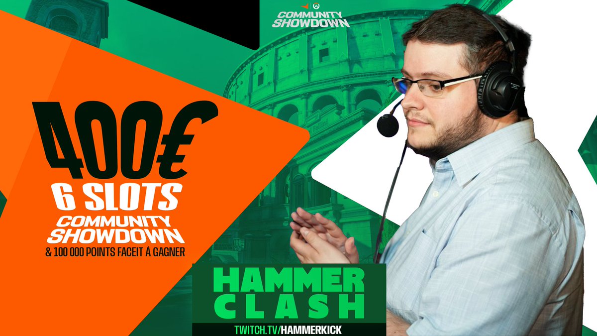 HammerKick (@hammerkick_ow) on Twitter photo Le Hammerclash est de retour... en collaboration avec <a href="/FACEIT_OW/">FACEIT Overwatch</a> !! 🔥
- 400€ de cashprize
- 6 slots pour le Community Showdown début juillet (2k5€)
- 100k points FACEIT
- Le 30 juin à 13h30, le tout retransmis sur ma chaîne
Les inscriptions sont ouvertes sur FACEIT ! ⬇️ Le Hammerclash est de retour... en collaboration avec <a href="/FACEIT_OW/">FACEIT Overwatch</a> !! 🔥
- 400€ de cashprize
- 6 slots pour le Community Showdown début juillet (2k5€)
- 100k points FACEIT
- Le 30 juin à 13h30, le tout retransmis sur ma chaîne
Les inscriptions sont ouvertes sur FACEIT ! ⬇️