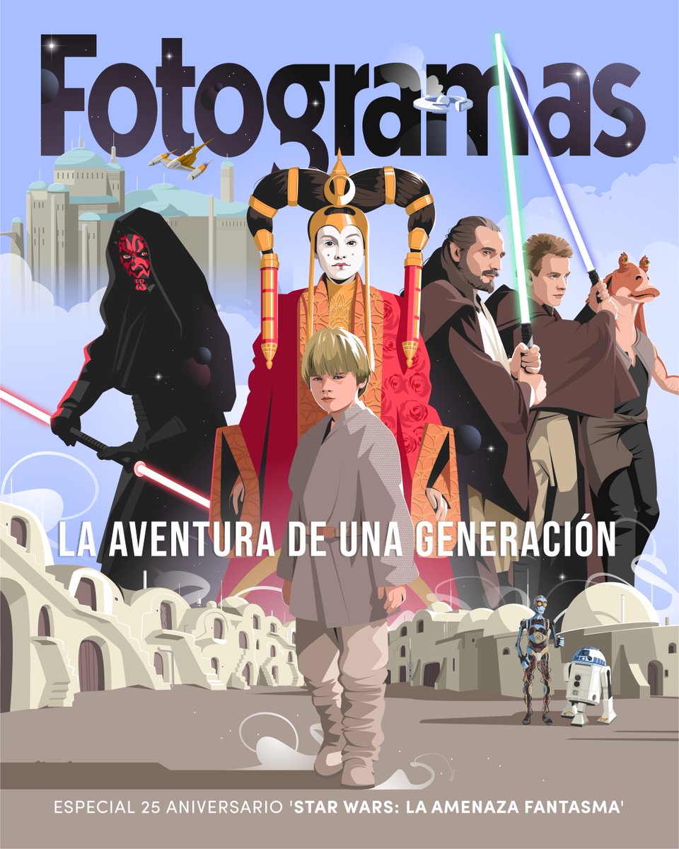 fotogramas_es's tweet photo. Con motivo del 25 aniversario del estreno en cines de 'Star Wars. Episodio I: La amenaza fantasma', Fotogramas celebra una cobertura especial sobre la película que dio comienzo en 1999 a la trilogía de las precuelas con la que George Lucas expandió el universo de ‘La guerra de las galaxias’ 🔥 Desde este jueves y hasta el próximo domingo 16 de junio, la web de Fotogramas analizará el impacto y legado de un evento único que colapsó la taquilla mundial y que acaparó durante meses la atención mediática, convertiéndose en un fenómeno sin precedentes en la historia del cine 🎬💥

Desde entrevistas exclusivas con el reparto original, pasando por una ‘guerra’ de críticas enfrentadas, hasta artículos que diseccionarán secretos de rodaje y analizarán el contexto político y los cambios que introducía respecto a la trilogía original de Star Wars 🤩 el especial de Fotogramas dedicado a ‘La amenaza fantasma’ nace de una premisa básica: la huella emocional que la película dejó en una generación que, a lo largo de estas dos últimas décadas, no tuvo voz a la hora de reivindicar un título que fue denostado y lapidado por la crítica y por buena parte del fandom de la saga, reduciendo ‘La amenaza fantasma’ a un insulto a la inteligencia de aquellos que habían crecido con las primeras películas de Star Wars 💔❤️‍🩹

✍️ Ilustración por: @soyelchicollama

#StarWars #Laamenazafantasma #Thephantommenace