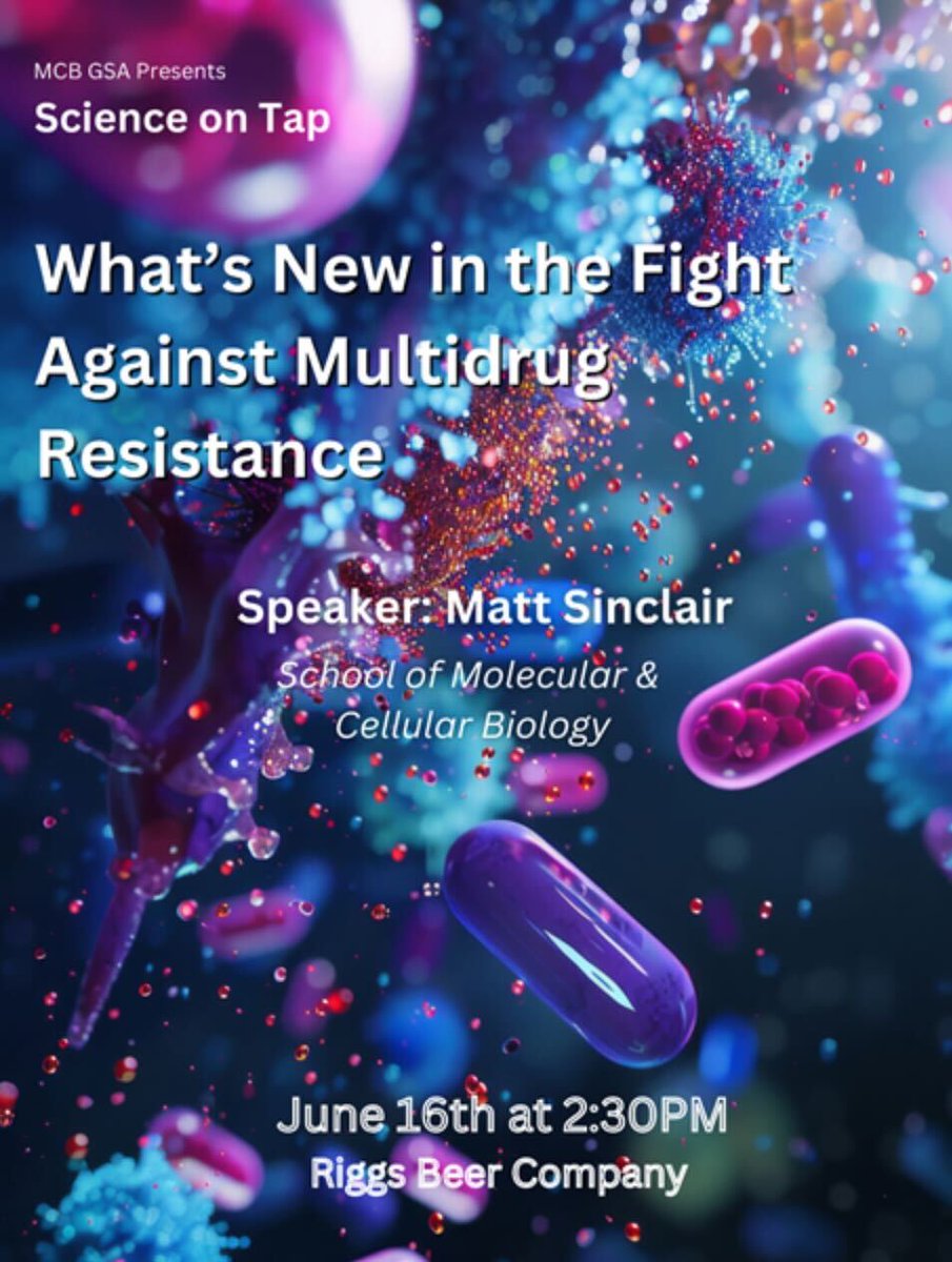 Come and learn the latest information about the drug resistance with Matt Sinclair on June 16 at 2:30 pm, Riggs Beer Company! 🦠 🧪
