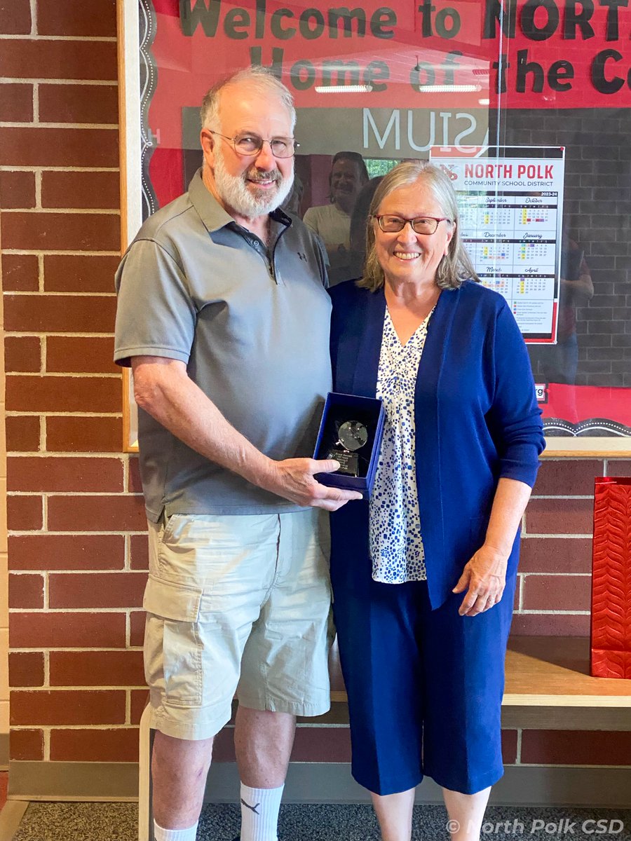 Wrapping up another school year with its array of celebrations, awards, and achievements, but this one holds a special milestone. This school year, Mr. Bruce Bennett completed his remarkable 50th year at North Polk, and he's still going strong. Congratulations, Mr. Bennett!