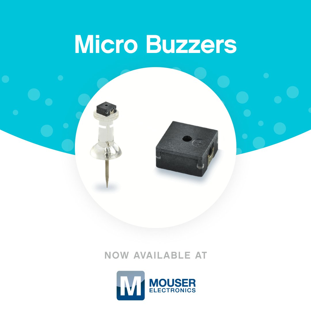 sameskydevices's tweet photo. Recently expanded, CUI Devices' micro buzzers feature sizes from 3.2 mm to 9 mm and are available now at @MouserElec || View now: https://t.co/ZjAxm4ZFgn

#CUIDevices #Mouser #Components #Design #Electronics #Industrial #IndustrialDesign #Engineering #DesignEngineer https://t.co/K6cjq8Mvv4