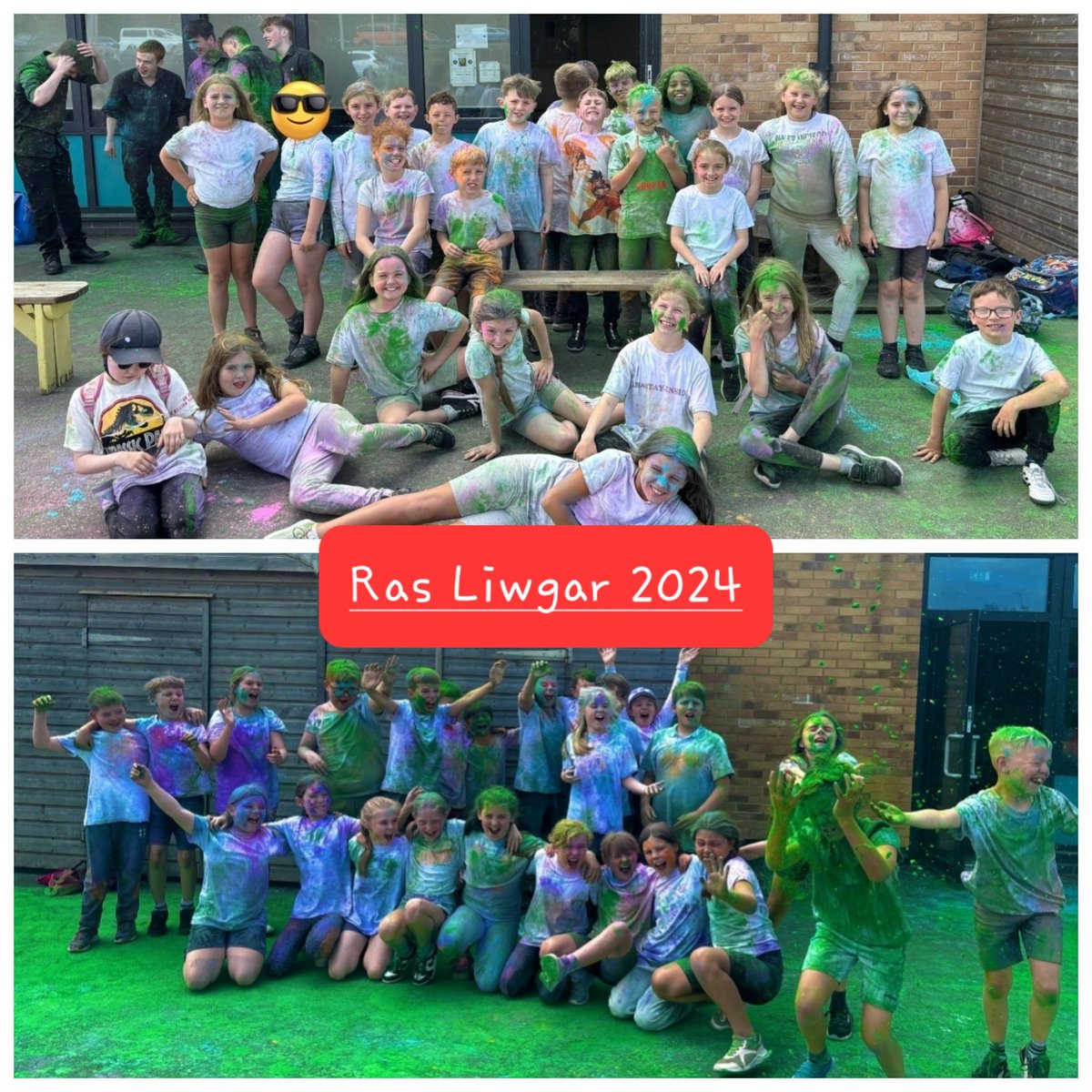 nanttalwg's tweet photo. Rhagor o hwyl y Ras Liwgar. ~ More fun from today's Colour Run! @YFroCynraddPTA https://t.co/NOfoXya86A