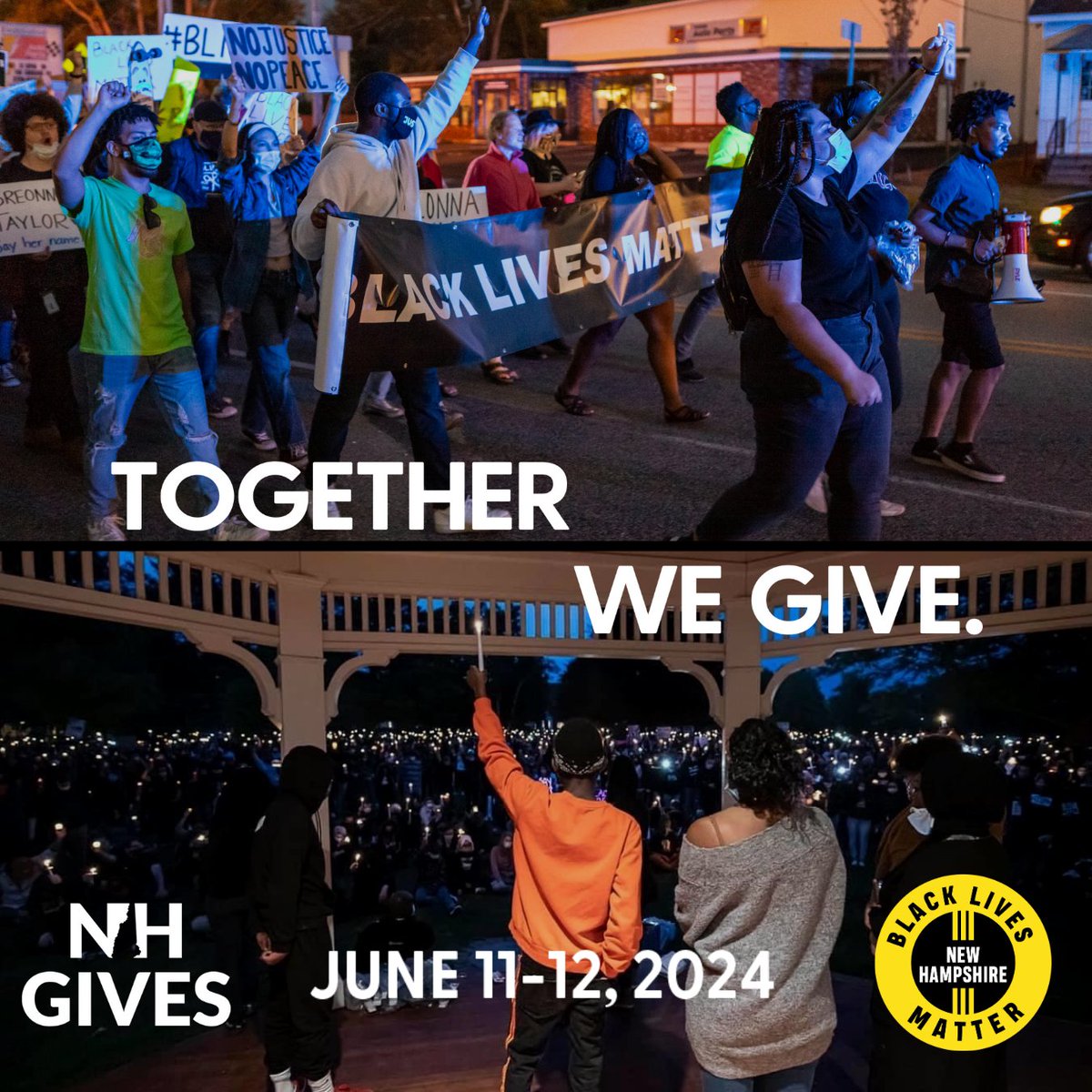 ⏳ Just 3 hours remain for NH Gives! Thank you to those who have donated or shared our content during this fundraising window 🖤  

Please make donations before 5 PM today via the link below
🔗 nhgives.org/organizations/… 

#BLMNH #NHGives