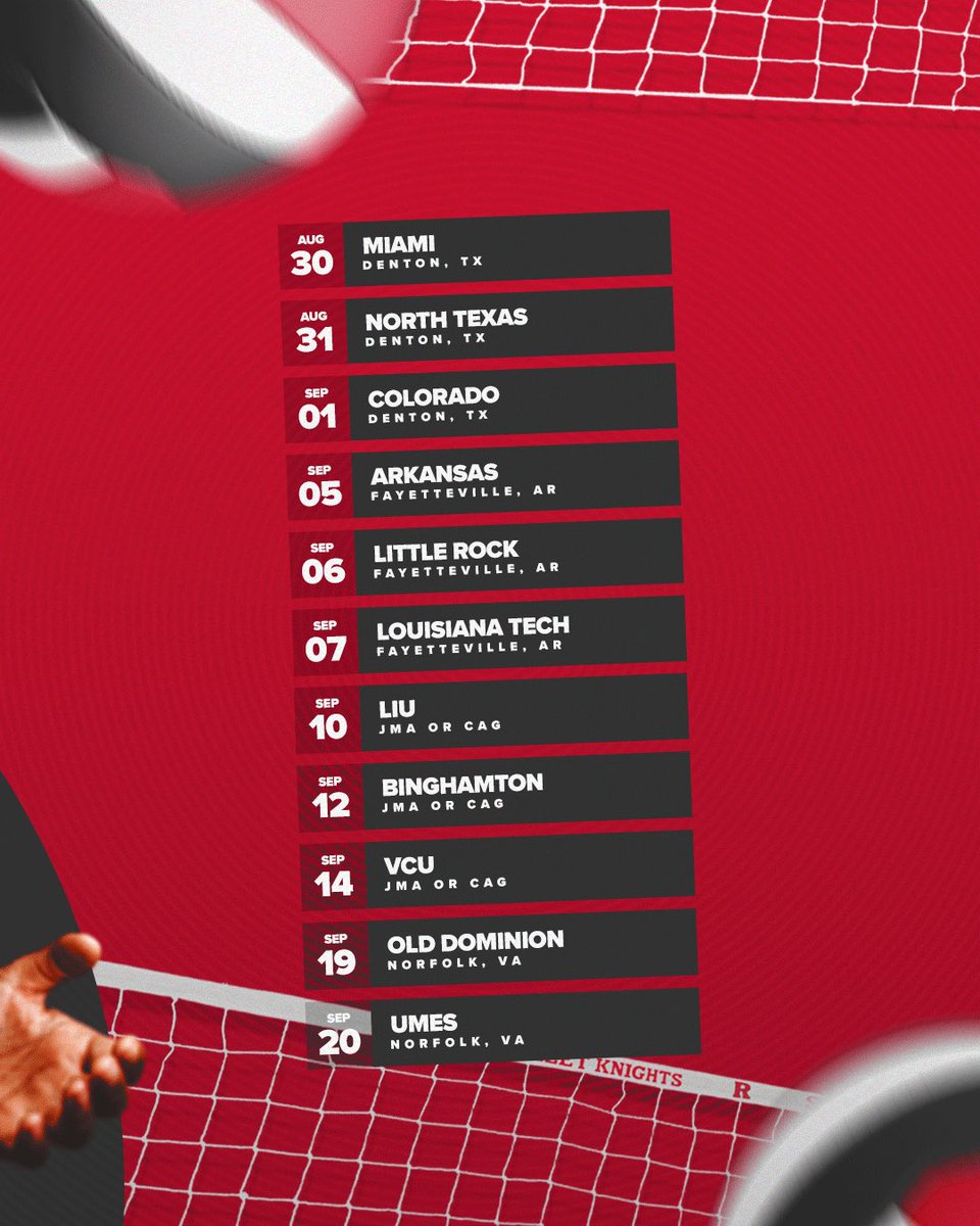 RUvball's tweet photo. ποΈ πππ ππππ ππππππππ πππ πππππππ
.
Will we see you βOn The Banksβ this fall?
.
#GoRU #RUVB #OnRWay https://t.co/Atho4Qo3en