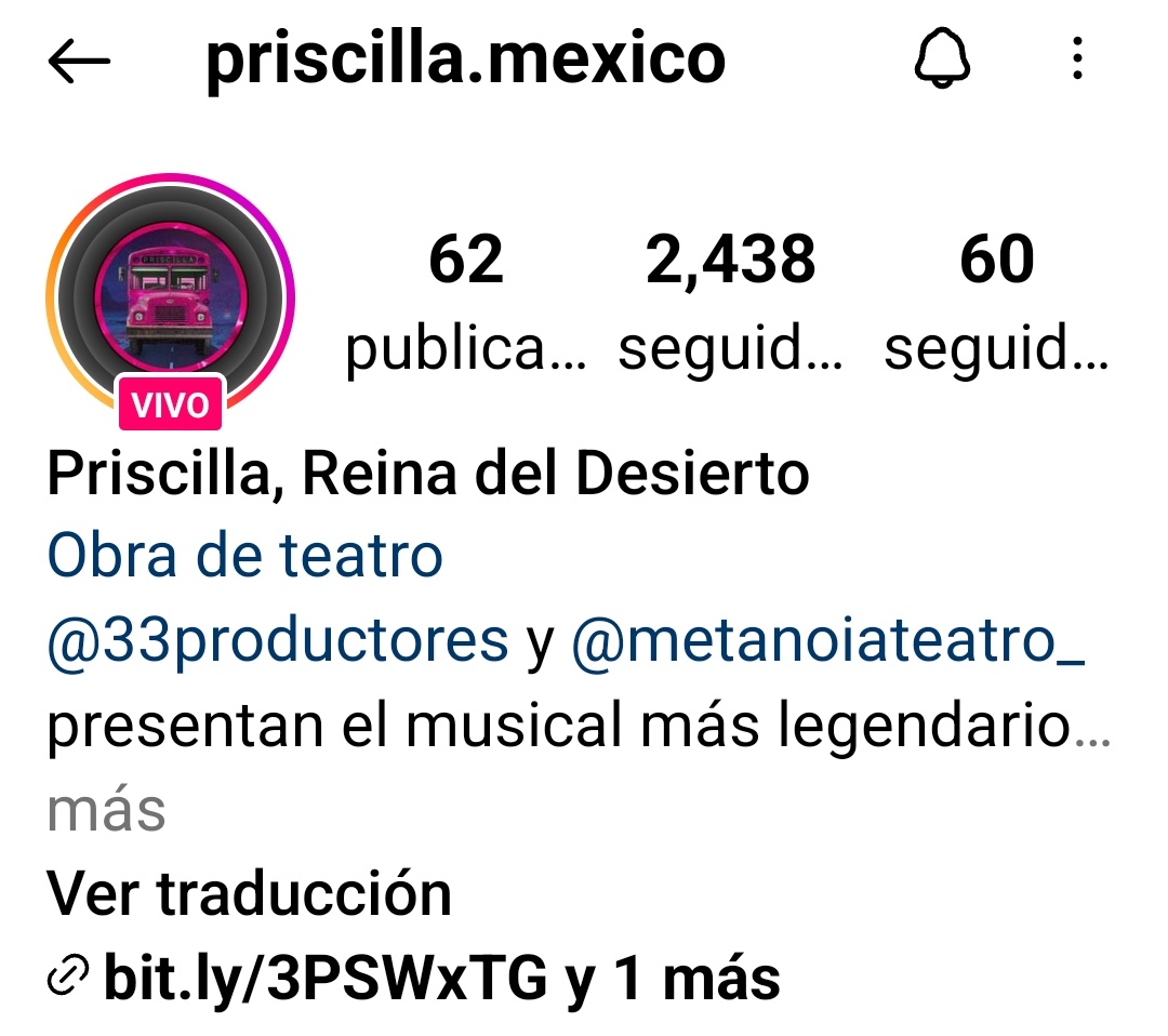 📢 | La presentación a prensa de "Priscilla, Reina del Desierto" obra de teatro musical de la cual <a href="/CesiaSaenzOfic/">Cesia Sáenz Oficial 🦁</a> forma parte, puede ser vista desde la cuenta oficial de instagram de la obra @/priscilla.mexico justo en este momento.