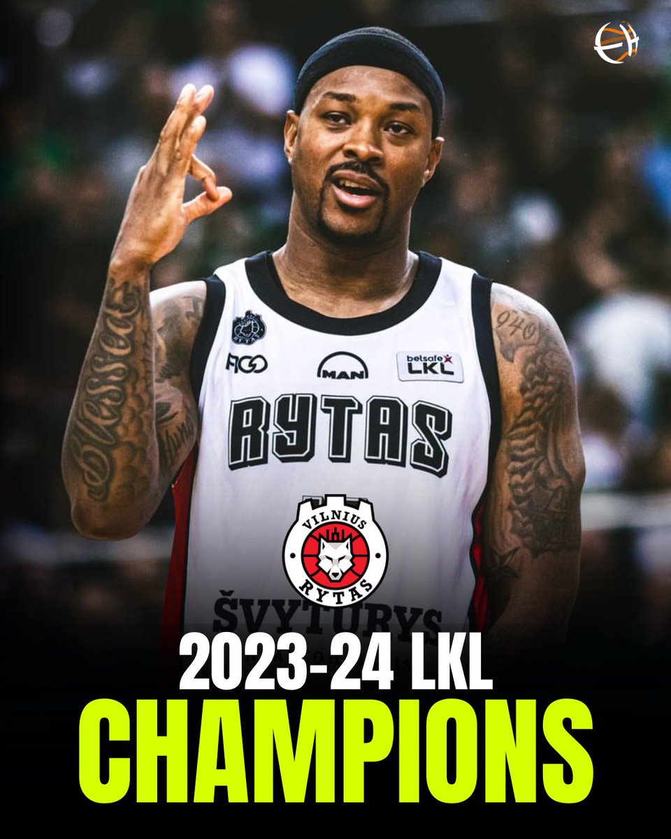 BC Rytas defeated Zalgiris Kaunas 88-87 and were crowned champions of the LKL 🇱🇹