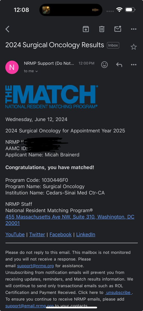 _BrainyMD_'s tweet image. Beyond excited to share that I matched in #SurgOnc at @CedarsSinai in LA! Ecstatic and could not be happier!!! @SocSurgOnc