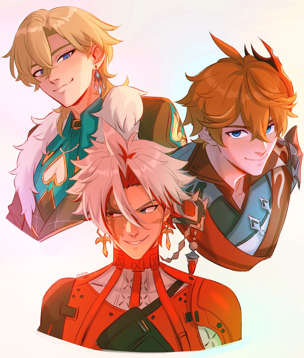 Chalseu_D's tweet image. cheeky gacha boys ✨ #HonkaiStarRail #GenshinImpact #WutheringWaves